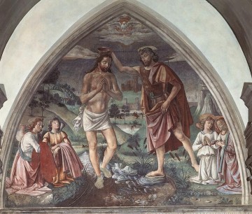  dome Tableaux - Baptême Du Christ Religieux Domenico Ghirlandaio